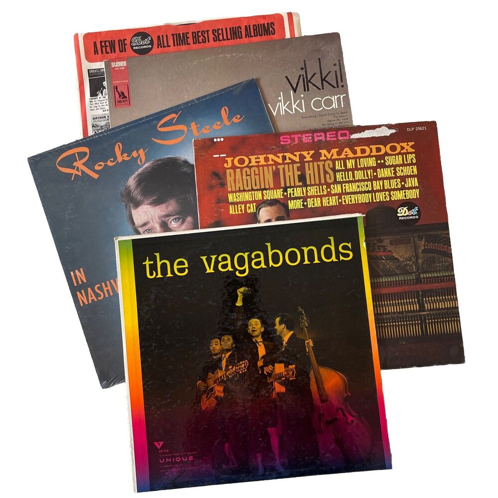 Vinyl LP 6 Album Lot-Jazz, Pop Country: Vagabonds, Johnny Maddox, Vikki Carr